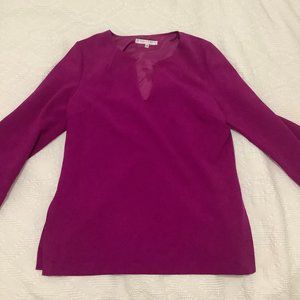 Trina Turk Purple Long Sleeve Top (Size 14)